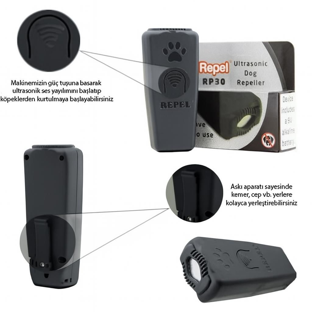 Repel RP 30 V2 El Tipi Köpek Kovucu Eğitici 30 Metre Etkili