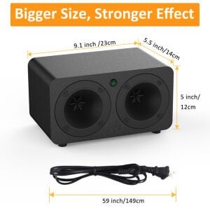Peller Pro Black Industrial Pest Repeller  Ultrasonik-Elektronik Endüstriyel Fare Haşere Akrep Yarasa Kovucu