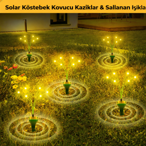 Pro Güneş Enerjili Köstebek,Yılan Kovucu Sallanan LED Işıklı – Bahçe Koruma Sistemi