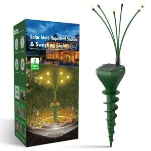 Pro Güneş Enerjili Köstebek,Yılan Kovucu Sallanan LED Işıklı – Bahçe Koruma Sistemi