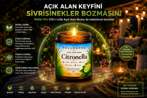 Sivrisinek Kovucu Mum 100 gr | Açık Alan Mumu | Bahçe Balkon Teras İçin Aromatik Mum