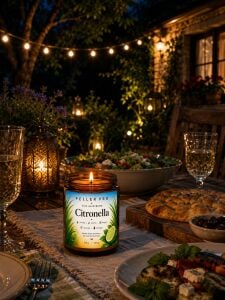 Sivrisinek Kovucu Mum 210 gr | Açık Alan Mumu | Bahçe Balkon Teras İçin Citronella Aromatik Mum