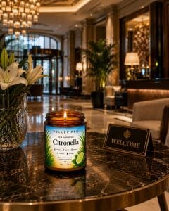 Sivrisinek Kovucu Mum 210 gr | Açık Alan Mumu | Bahçe Balkon Teras İçin Citronella Aromatik Mum