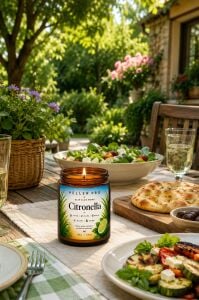 Sivrisinek Kovucu Mum 210 gr | Açık Alan Mumu | Bahçe Balkon Teras İçin Citronella Aromatik Mum