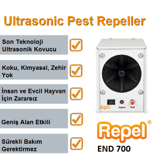 Fare Kovucu END 700 Endüstriyel Ultrasonik Haşere Akrep Yarasa Kovucu